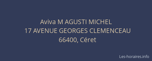 Aviva M AGUSTI MICHEL