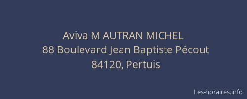 Aviva M AUTRAN MICHEL
