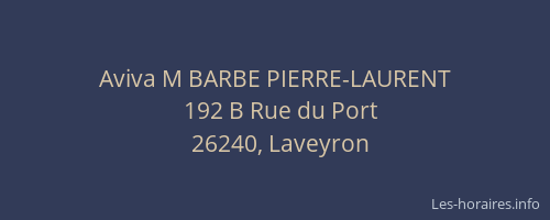 Aviva M BARBE PIERRE-LAURENT