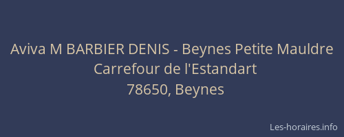 Aviva M BARBIER DENIS - Beynes Petite Mauldre