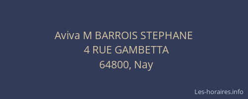 Aviva M BARROIS STEPHANE