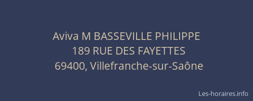 Aviva M BASSEVILLE PHILIPPE