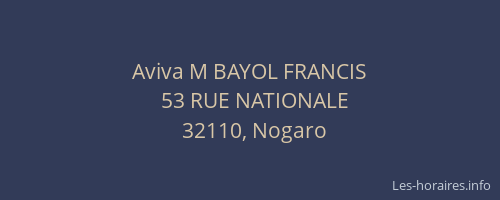 Aviva M BAYOL FRANCIS