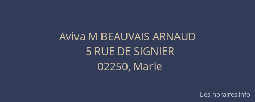 Aviva M BEAUVAIS ARNAUD