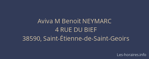 Aviva M Benoit NEYMARC