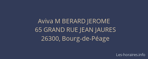Aviva M BERARD JEROME
