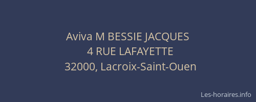 Aviva M BESSIE JACQUES