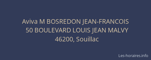 Aviva M BOSREDON JEAN-FRANCOIS