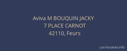 Aviva M BOUQUIN JACKY