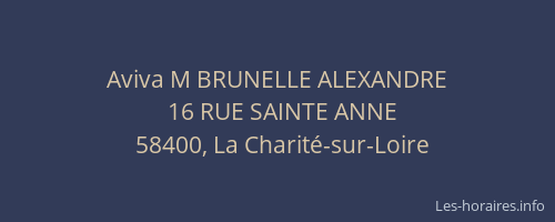 Aviva M BRUNELLE ALEXANDRE