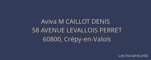 Aviva M CAILLOT DENIS