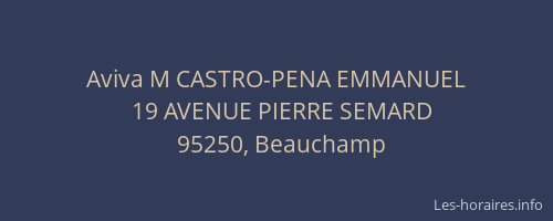 Aviva M CASTRO-PENA EMMANUEL