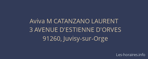 Aviva M CATANZANO LAURENT