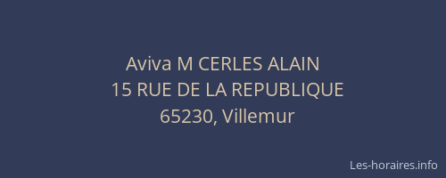 Aviva M CERLES ALAIN