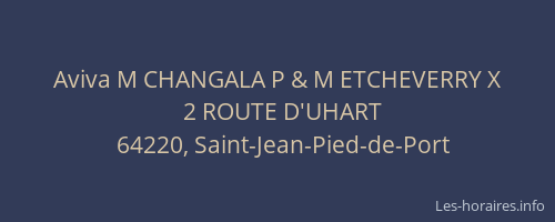 Aviva M CHANGALA P & M ETCHEVERRY X