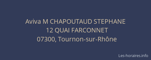 Aviva M CHAPOUTAUD STEPHANE