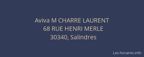 Aviva M CHARRE LAURENT