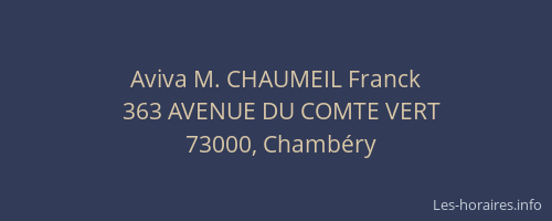 Aviva M. CHAUMEIL Franck