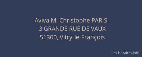 Aviva M. Christophe PARIS