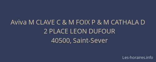 Aviva M CLAVE C & M FOIX P & M CATHALA D