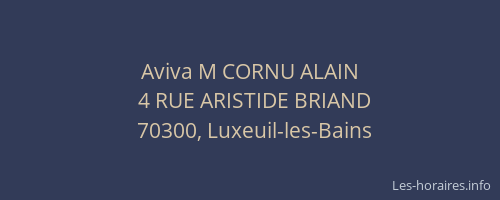 Aviva M CORNU ALAIN