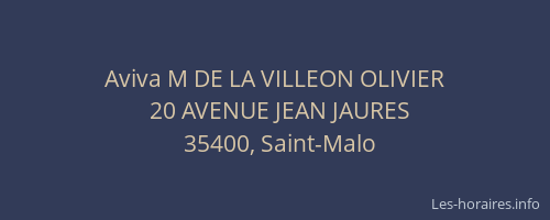 Aviva M DE LA VILLEON OLIVIER