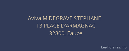 Aviva M DEGRAVE STEPHANE