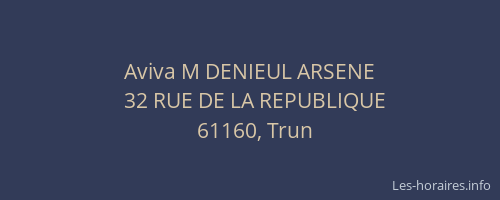 Aviva M DENIEUL ARSENE