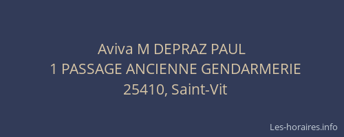 Aviva M DEPRAZ PAUL