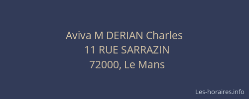 Aviva M DERIAN Charles