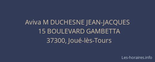 Aviva M DUCHESNE JEAN-JACQUES