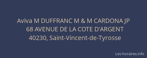 Aviva M DUFFRANC M & M CARDONA JP