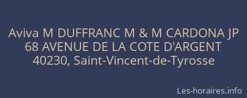 Aviva M DUFFRANC M & M CARDONA JP