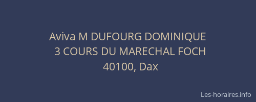 Aviva M DUFOURG DOMINIQUE