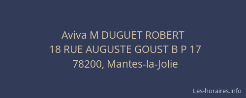 Aviva M DUGUET ROBERT