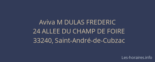 Aviva M DULAS FREDERIC