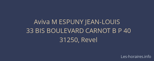 Aviva M ESPUNY JEAN-LOUIS