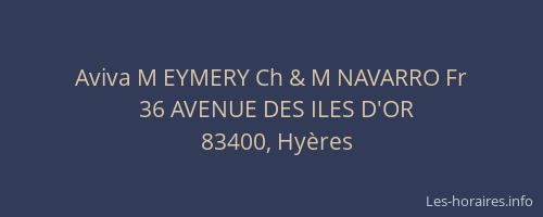 Aviva M EYMERY Ch & M NAVARRO Fr