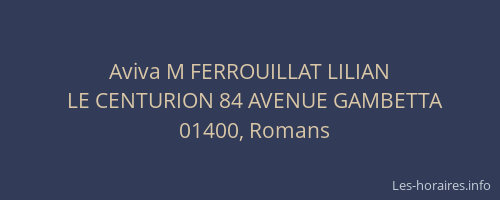 Aviva M FERROUILLAT LILIAN