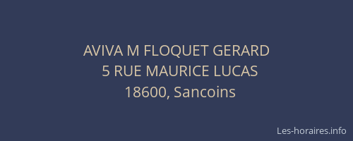 AVIVA M FLOQUET GERARD