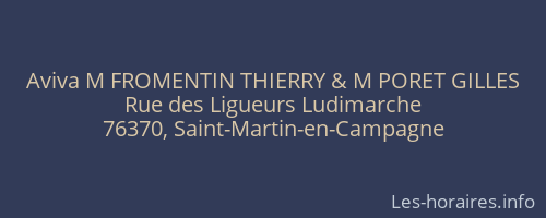 Aviva M FROMENTIN THIERRY & M PORET GILLES