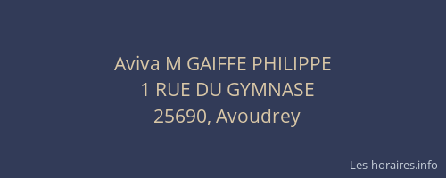 Aviva M GAIFFE PHILIPPE