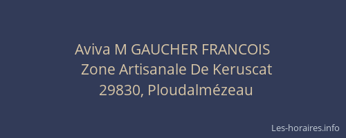 Aviva M GAUCHER FRANCOIS