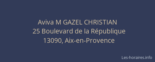 Aviva M GAZEL CHRISTIAN