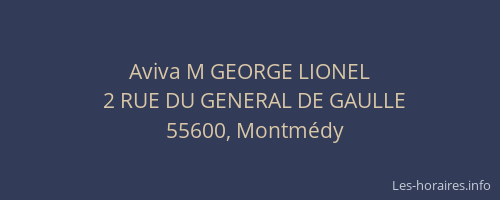 Aviva M GEORGE LIONEL