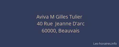 Aviva M Gilles Tulier