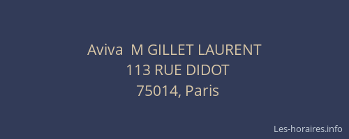 Aviva  M GILLET LAURENT