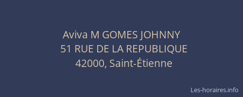 Aviva M GOMES JOHNNY