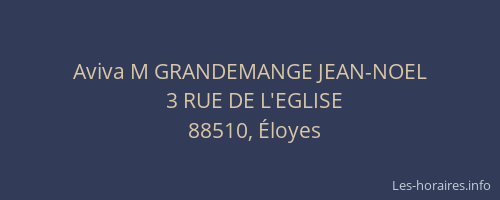 Aviva M GRANDEMANGE JEAN-NOEL