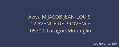 Aviva M JACOB JEAN-LOUIS